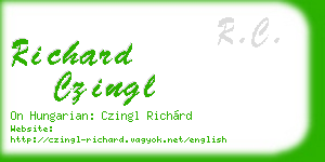 richard czingl business card